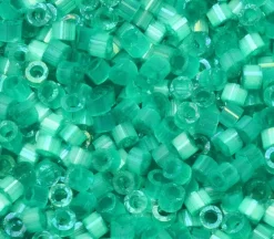 11/0 Miyuki Delica Seed Bead – Dyed Aqua Green Silk Satin