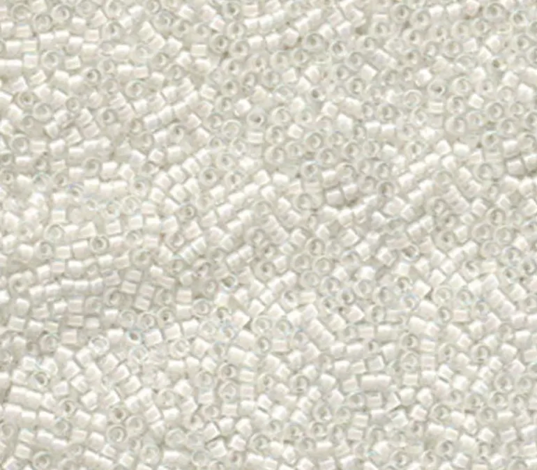 11/0 Miyuki Delica Seed Bead – Lined AB White