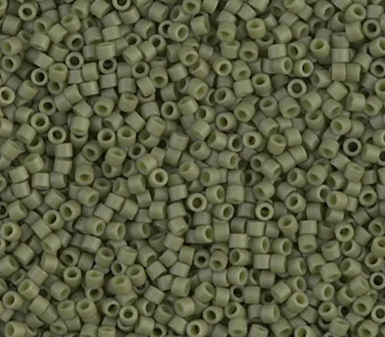 11/0 Miyuki Delica Seed Bead – Matte Opaque Olive
