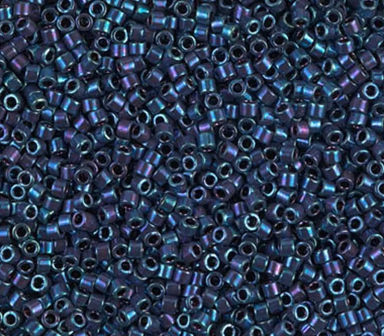 11/0 Miyuki Delica Seed Bead – Metallic Purple-Gold Iris
