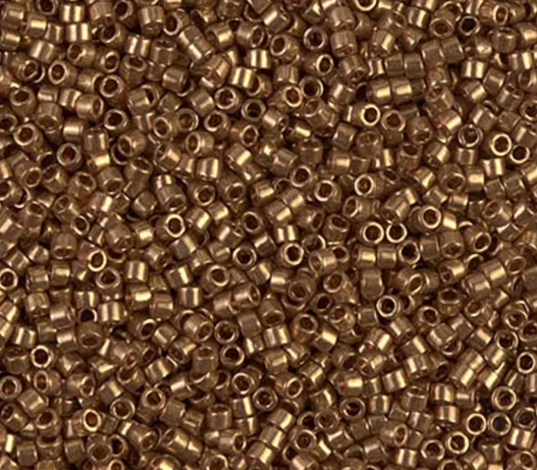 11/0 Miyuki Delica Seed Bead – Metallic Luster Transparent Rosegold