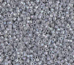 11/0 Miyuki Delica Seed Bead – Opaque Ghost Grey AB