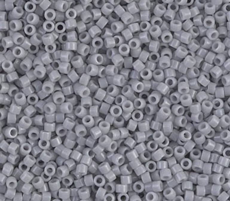 11/0 Miyuki Delica Seed Bead – Opaque Ghost Grey