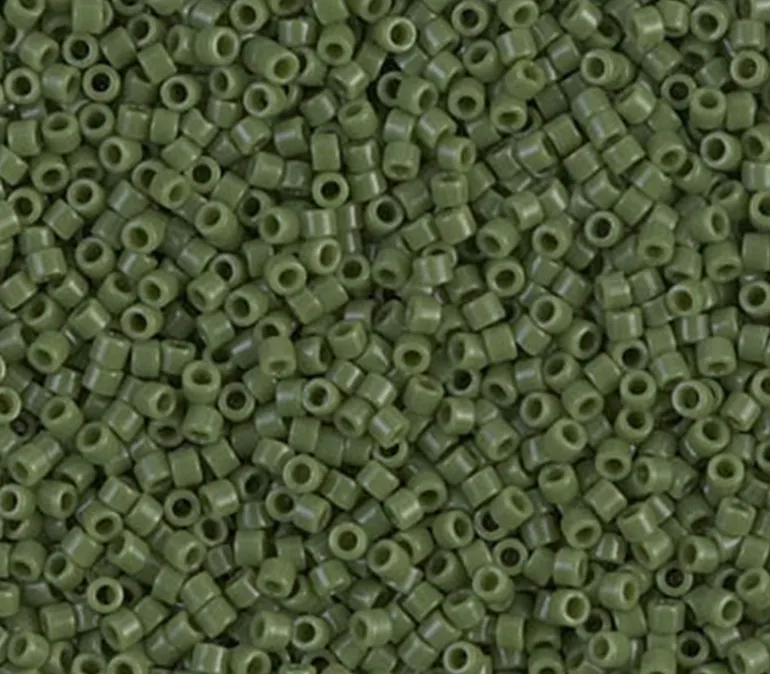 11/0 Miyuki Delica Seed Bead – Opaque Avocado