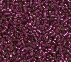 11/0 Miyuki Delica Seed Bead – Silver Lined Dyed Dark Rose