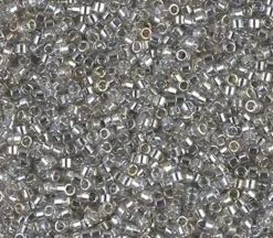 11/0 Miyuki Delica Seed Bead – Transparent Silver Grey Luster