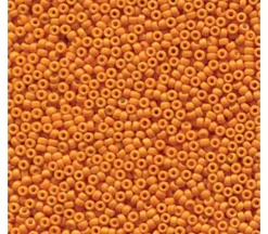 15/0 Miyuki Round Seed Bead – Duracoat Opaque Dyed Orange