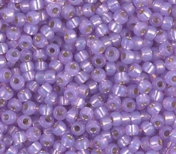 8/0  Miyuki Round Seed Bead – Dyed Lilac Silver Lined Alabaster