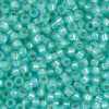 8/0  Miyuki Round Seed Bead – Dyed Mint Green Silver Lined Alabaster