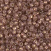 8/0  Miyuki Round Seed Bead – Dyed Rose-Bronze Silver Lined Alabaster