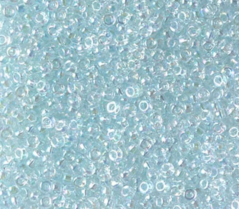 11/0 Miyuki Round Seed Bead – Light Ice Blue Lined Crystal AB