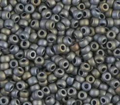 8/0  Miyuki Round Seed Bead – Matte Metallic Grey