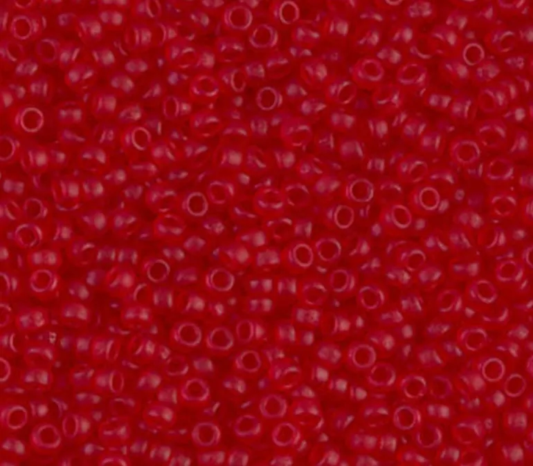 11/0 Miyuki Round Seed Bead – Matte Transparent Red