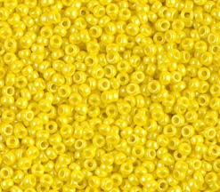 11/0  Miyuki Round Seed Bead – Opaque Yellow Luster