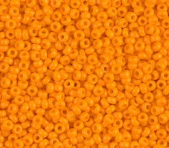11/0  Miyuki Round Seed Bead – Opaque Light Orange