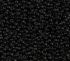 11/0  Miyuki Round Seed Bead – Opaque Black