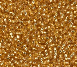 11/0  Miyuki Round Seed Bead – Silver Lined Dark Gold
