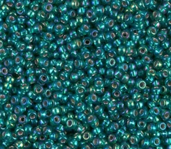 11/0  Miyuki Round Seed Bead – Silver Lined Emerald AB