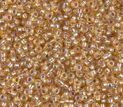 11/0  Miyuki Round Seed Bead – Silver Lined Gold AB