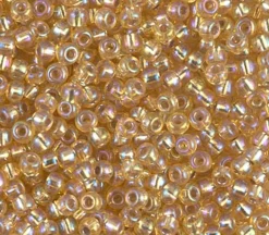 8/0  Miyuki Round Seed Bead – Silver Lined Gold AB