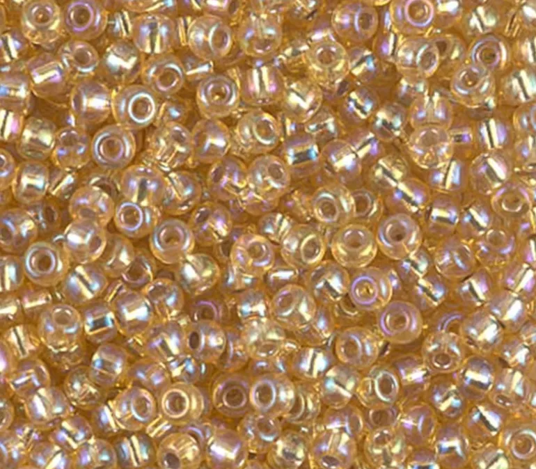 8/0 Miyuki Round Seed Bead – Silver Lined Gold AB