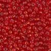 8/0  Miyuki Round Seed Bead – Silver Lined Flame Red