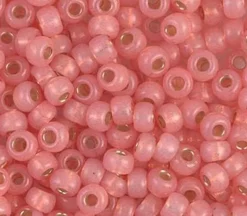 6/0  Miyuki Round Seed Bead – Silver Lined Salmon Alabaster