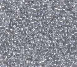 11/0  Miyuki Round Seed Bead – Sparkle Pewter Lined Crystal
