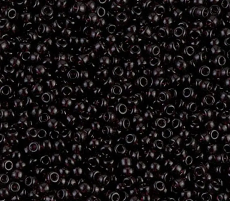 11/0 Miyuki Round Seed Bead – Transparent Extra Dark Smoky Amethyst