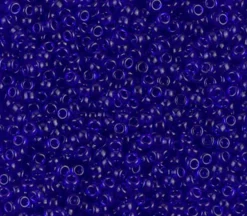11/0  Miyuki Round Seed Bead – Transparent Cobalt