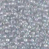 8/0  Miyuki Round Seed Bead – Transparent Light Blue Gold Luster