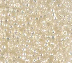 8/0  Miyuki Round Seed Bead – Transparent Crystal Ivory Gold
