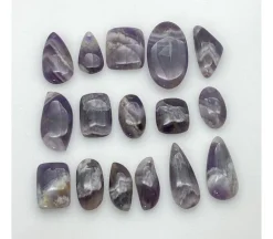 25-35mm Amethyst Chevorn Pendants