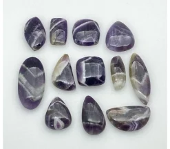 25-35mm Amethyst Chevron Cabochons