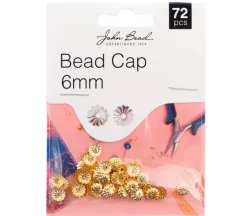 6mm Bead Cap – Gold 72pcs