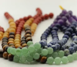 6mm Chakra Round Mixed Stone – 16-inch Strand