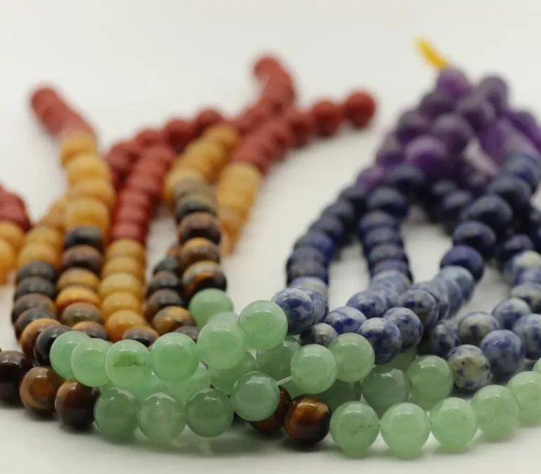 6mm Chakra Round Mixed Stone – 16-inch Strand