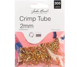 2mm Crimp Tube – Gold 300 pcs