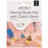 10mm Earring Stud Flat – Gold 1 pair