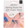10mm Earring Stud Flat – Silver 1 pair
