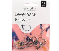 15mm Earwire Leverback – Antique Silver 12pcs