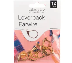 15mm Earwire Leverback – Gold 12pcs