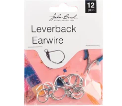 15mm Earwire Leverback – Silver 12pcs