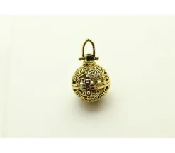 28mm Globe Filigree – Antique Gold Plated Metal Alloy