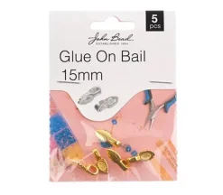 15mm Glue-On Bails – Gold 5 pcs