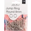 8mm Jump Ring Round – Antique Silver 118 pcs