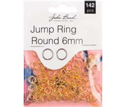 6mm Jump Ring Round – Gold 142pcs