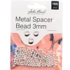 3mm Metal Spacer Bead – Silver 165 pcs