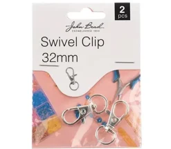 32mm Swivel Clip – Silver 2 Pieces