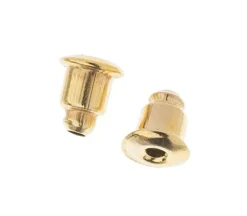4.5mm x 5mm Earring Bullet Clutch – Gold 10 Pieces